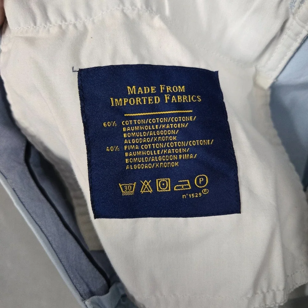 Polo Ralph Lauren pants mens 32x30 light blue pima classic fit lightweight chino
